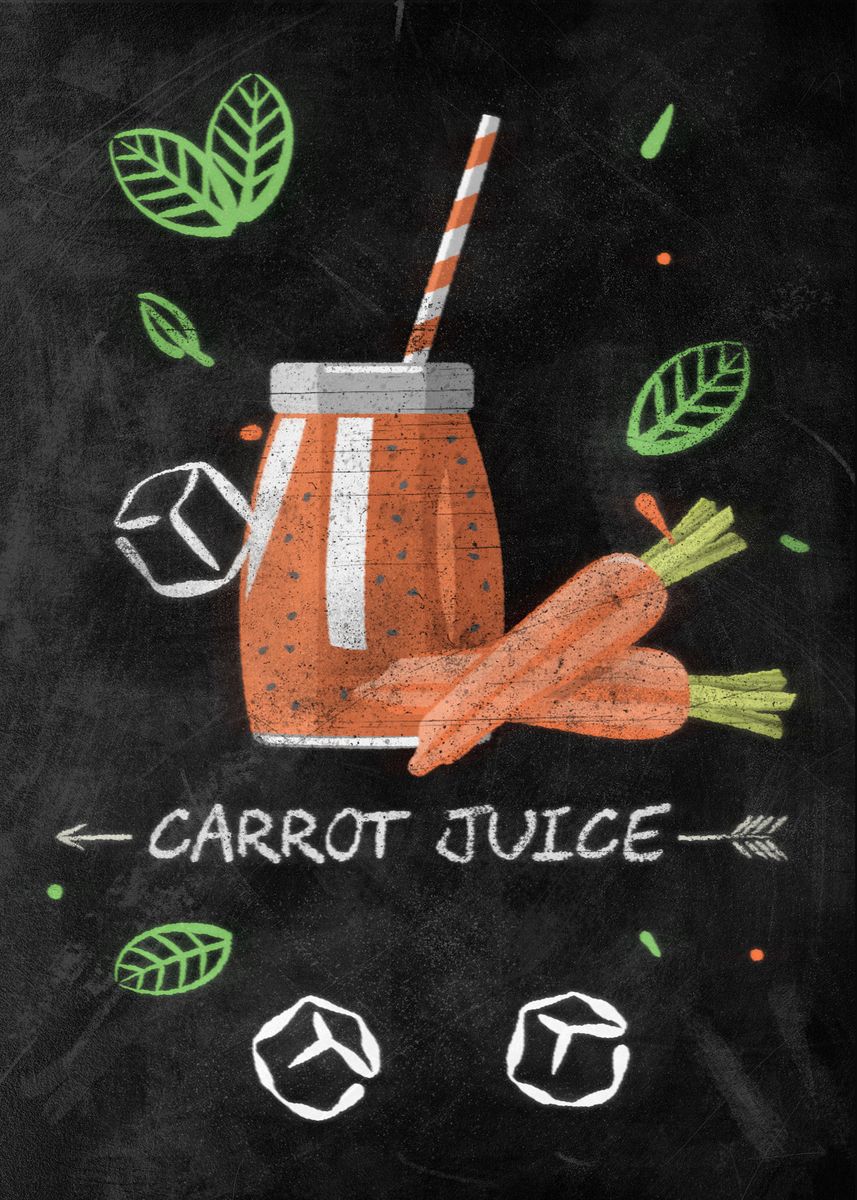'Carrot Juice' Poster by Audai Displate