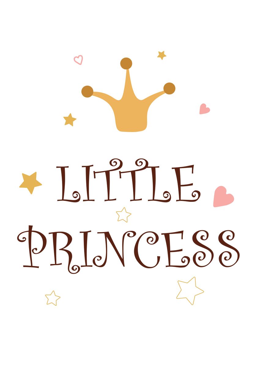 'cute star little princess' Poster by WallArt | Displate