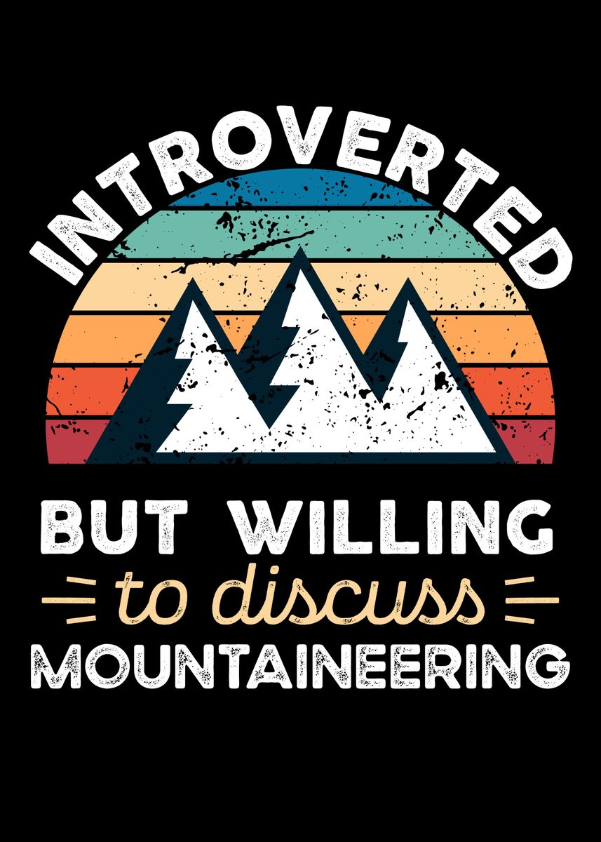 'Introverted Mountaineering' Poster by Philip Anders Displate