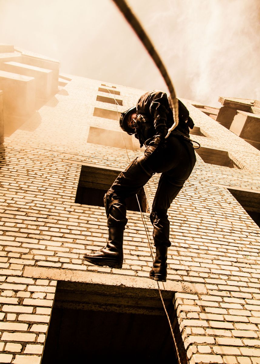'SWAT rappelling' Poster by Getmilitaryphotos Pro Displate