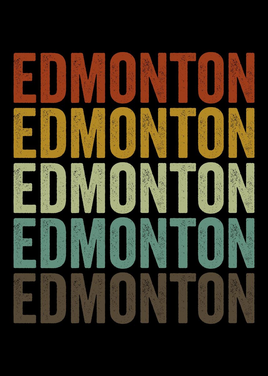 'Edmonton Canada Retro' Poster by AestheticAlex Displate