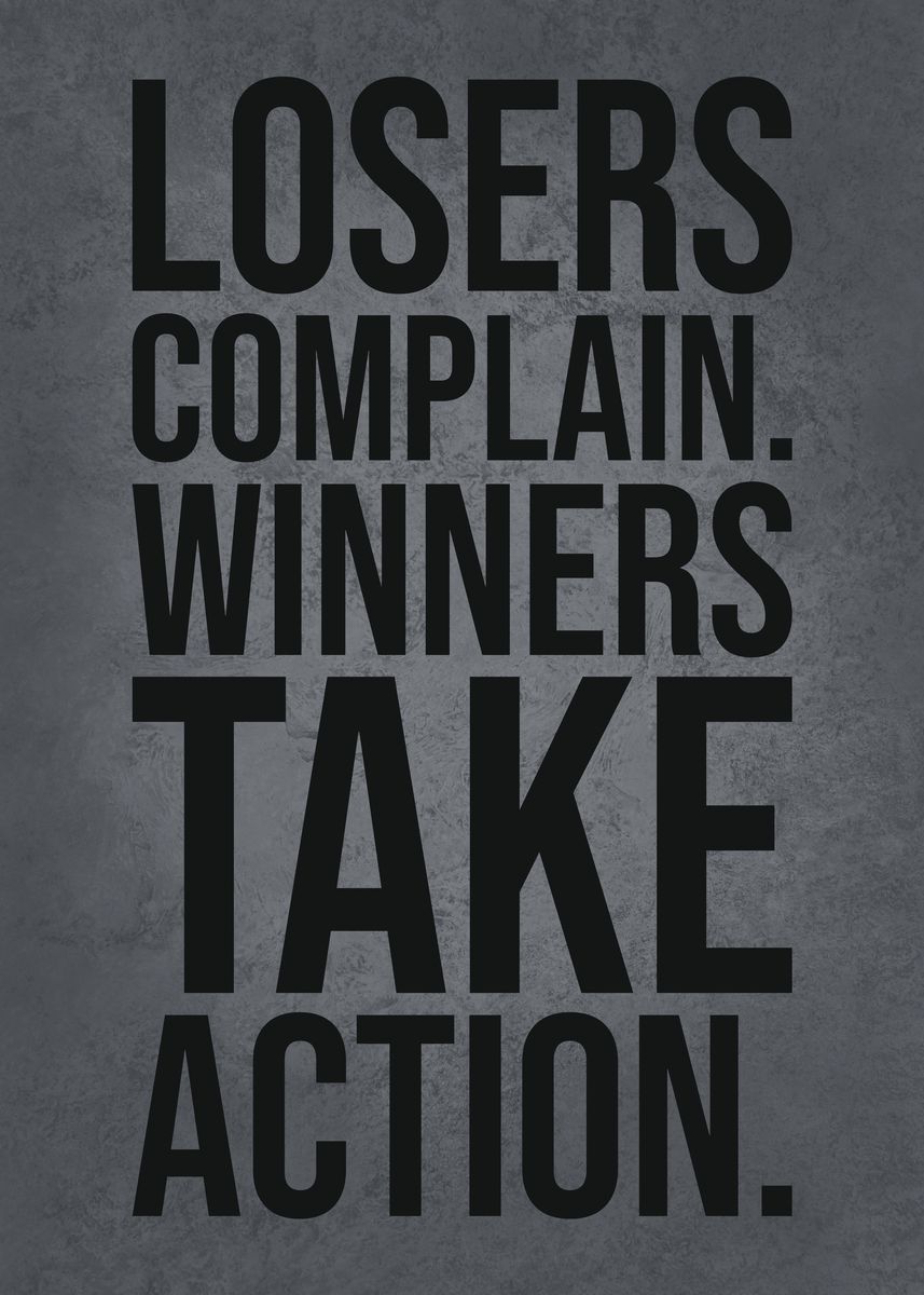 'Winners Take Action' Poster, picture, metal print, paint by CHAN ...