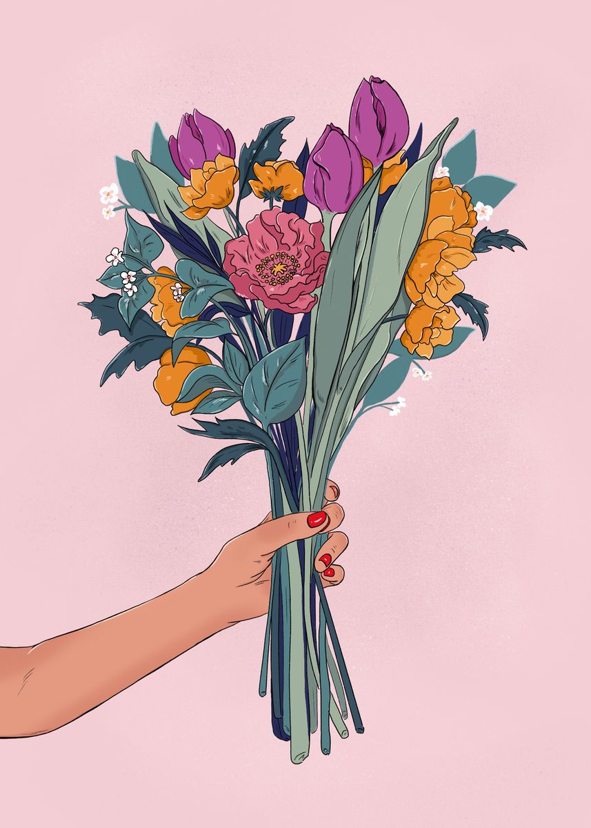'Bouquet' Poster by Kamila Rybak | Displate