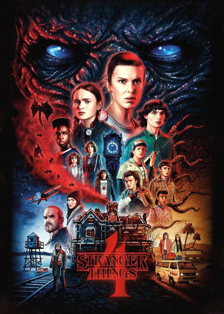 'Season 4 Poster Logo' Poster by Stranger Things Series | Displate