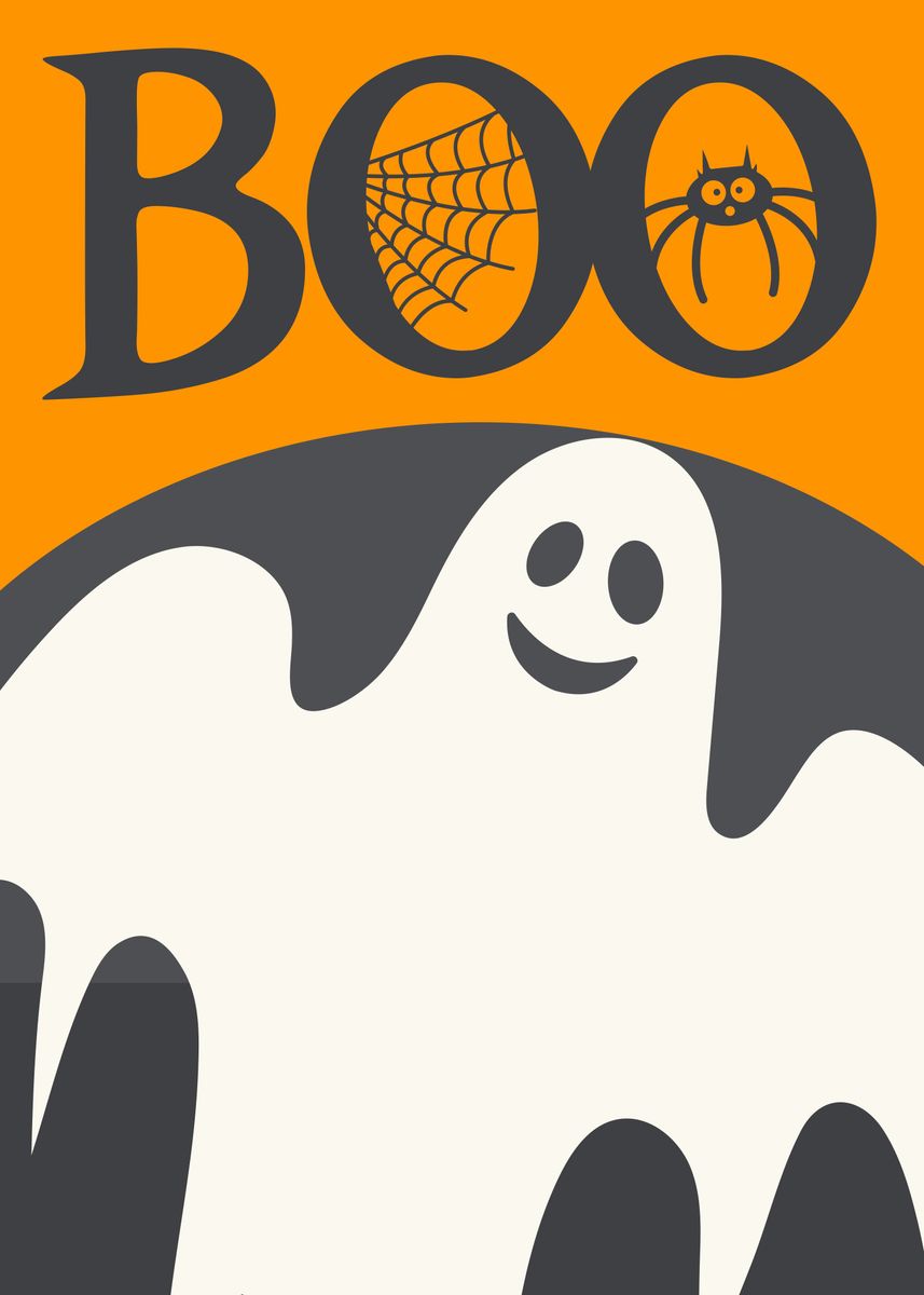 'Ghost Boo Halloween' Poster, picture, metal print, paint by kun bin ...