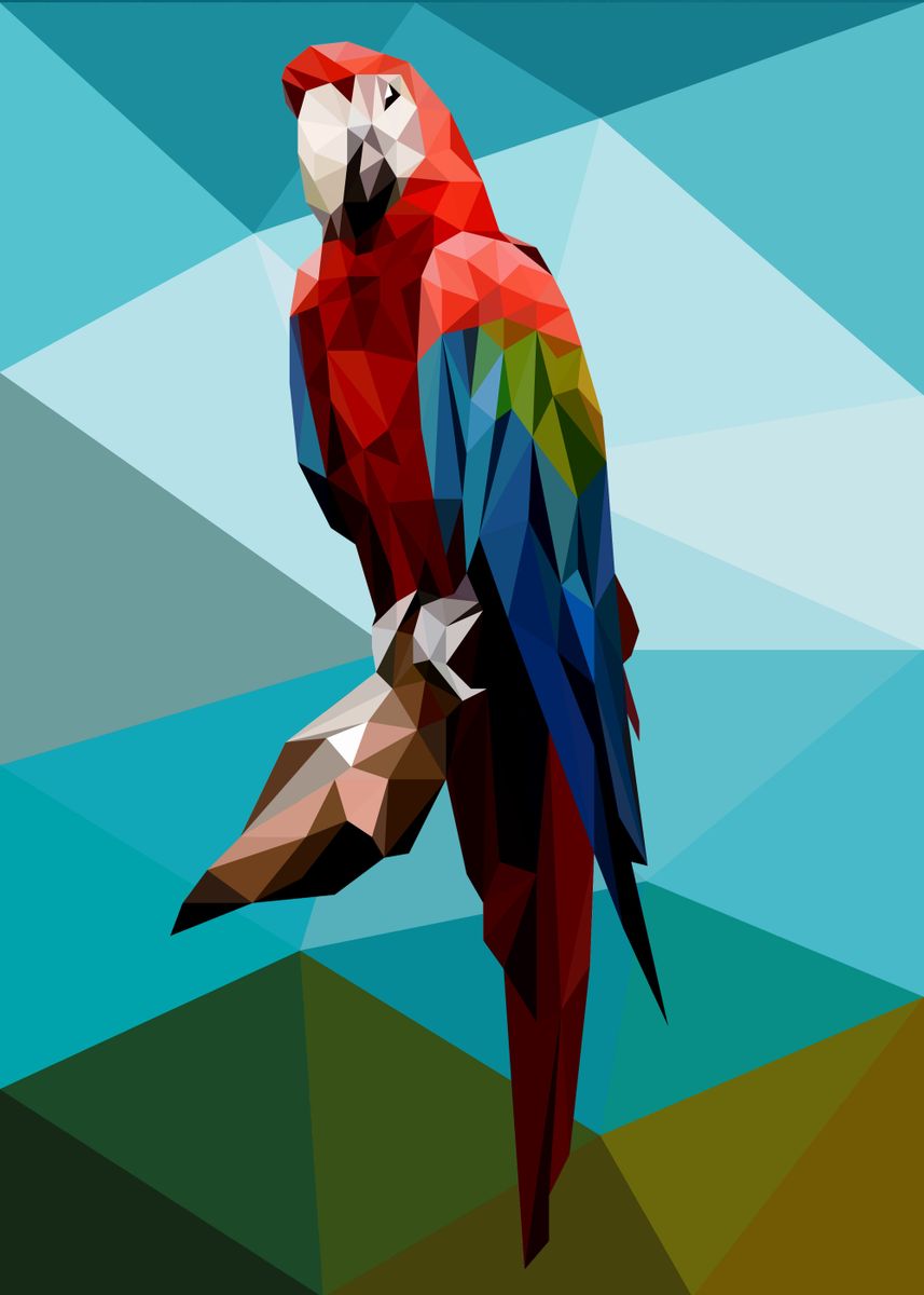 'Macaw Parrot' Poster, picture, metal print, paint by toan nguyen ...