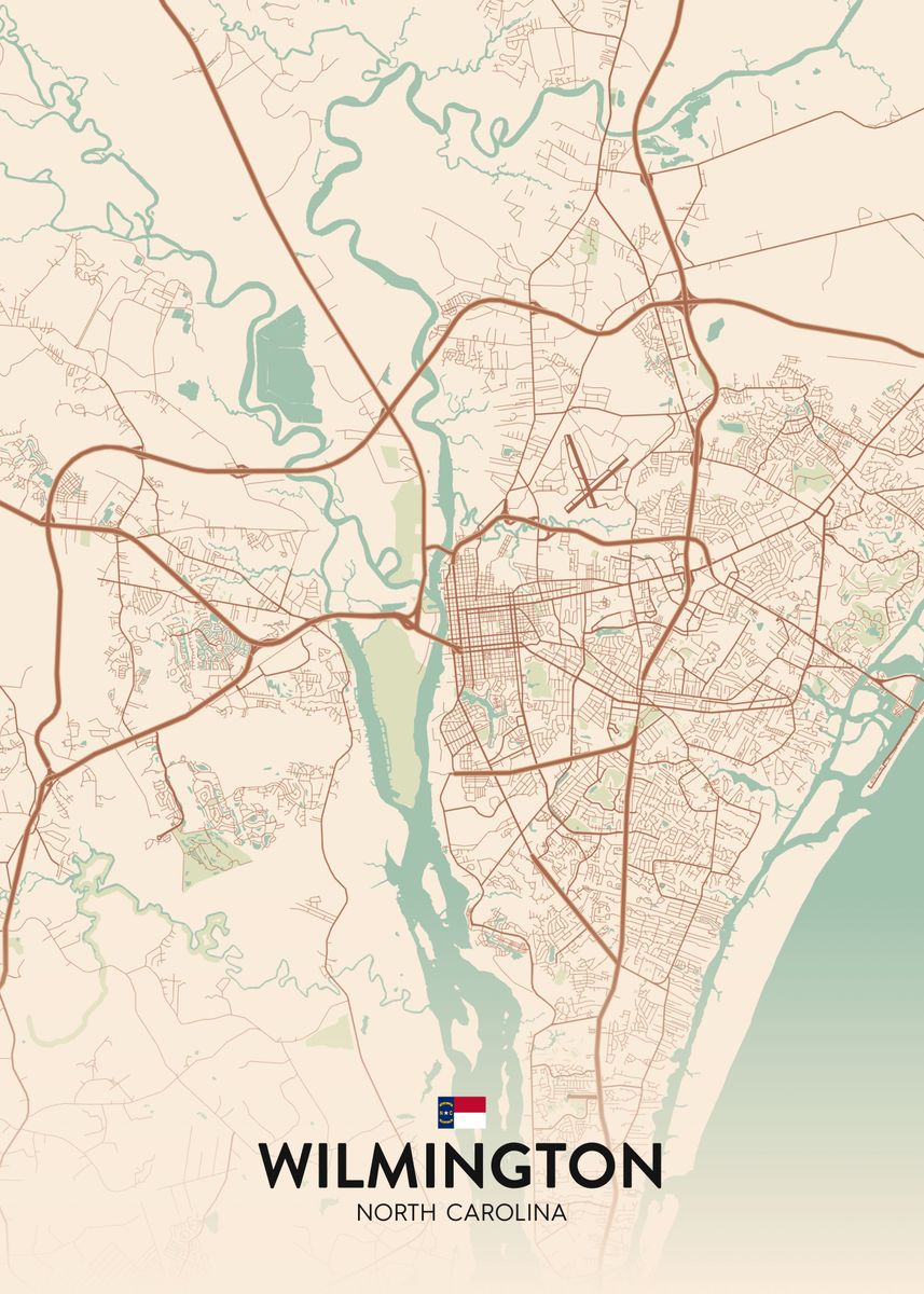 ‘Wilmington NC’ Poster, picture, metal print, paint by IMR Designs