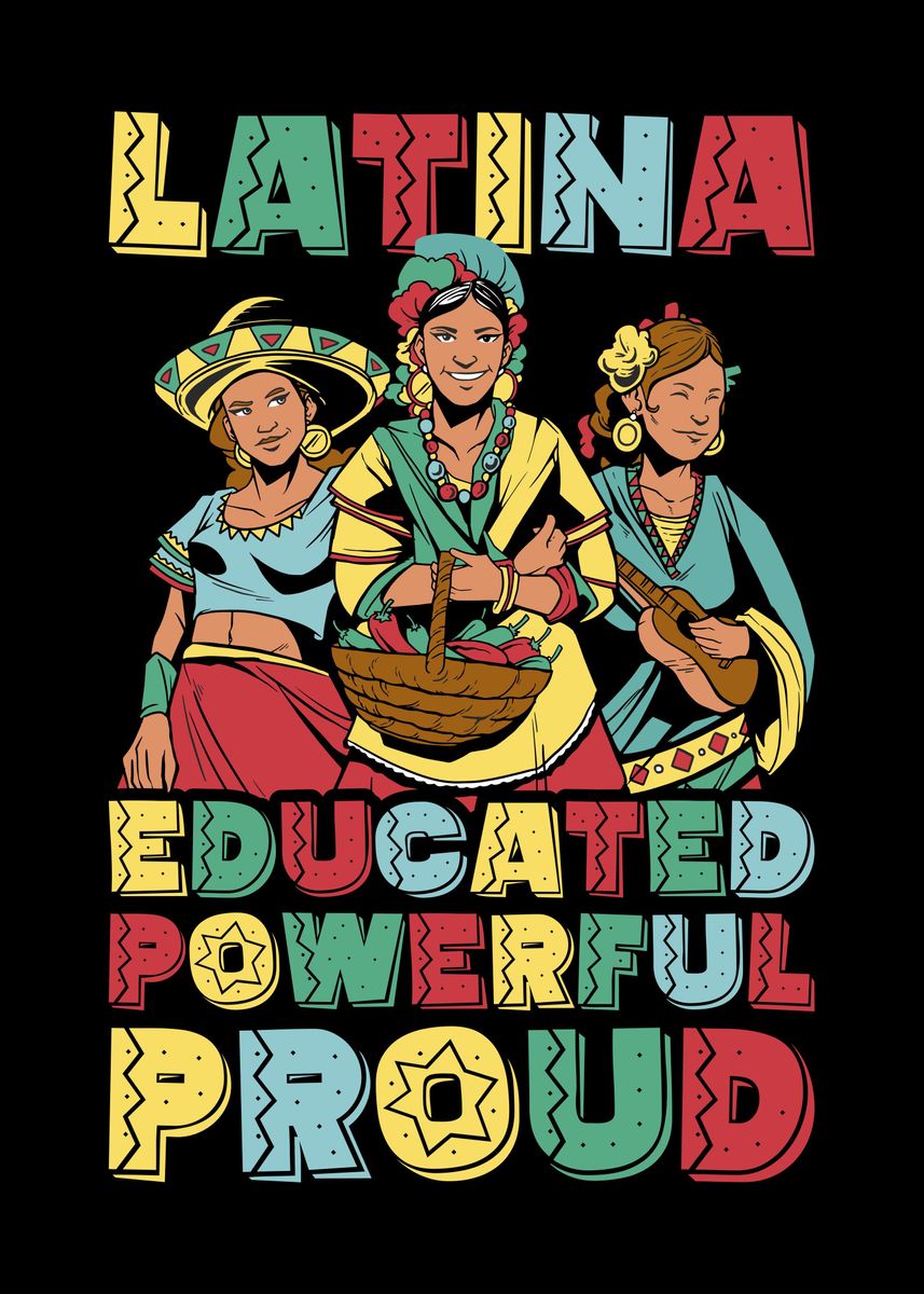 'Latina Proud' Poster by CatRobot | Displate