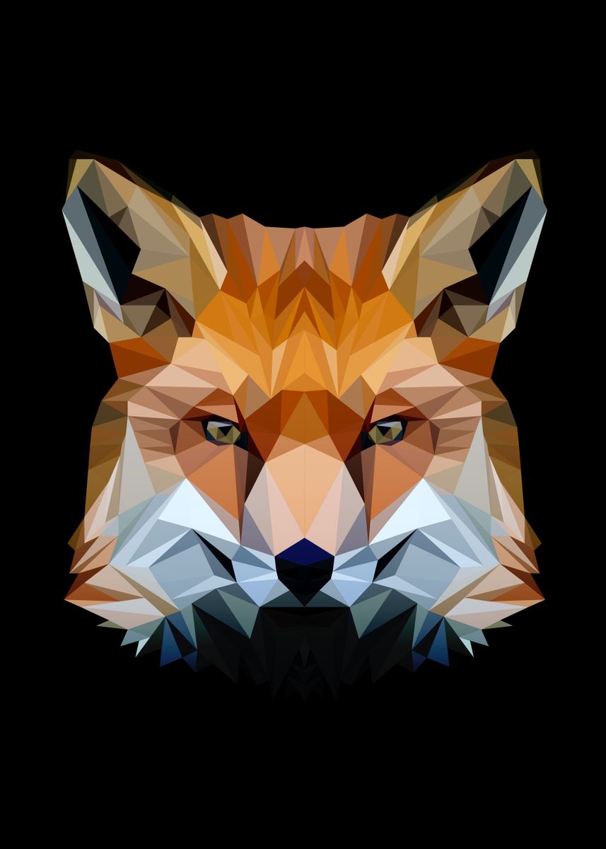 'Fox' Poster, picture, metal print, paint by dung nguyen | Displate