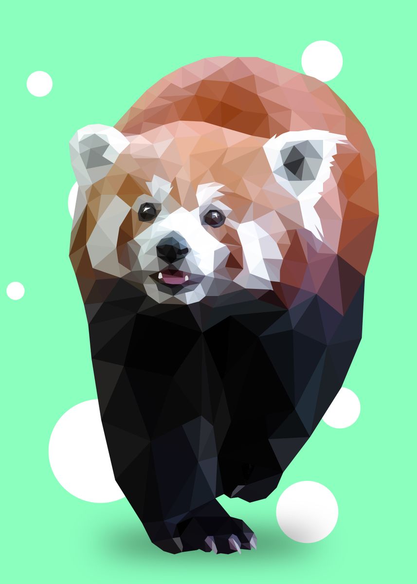 'Red Panda' Poster by Lee Jani | Displate
