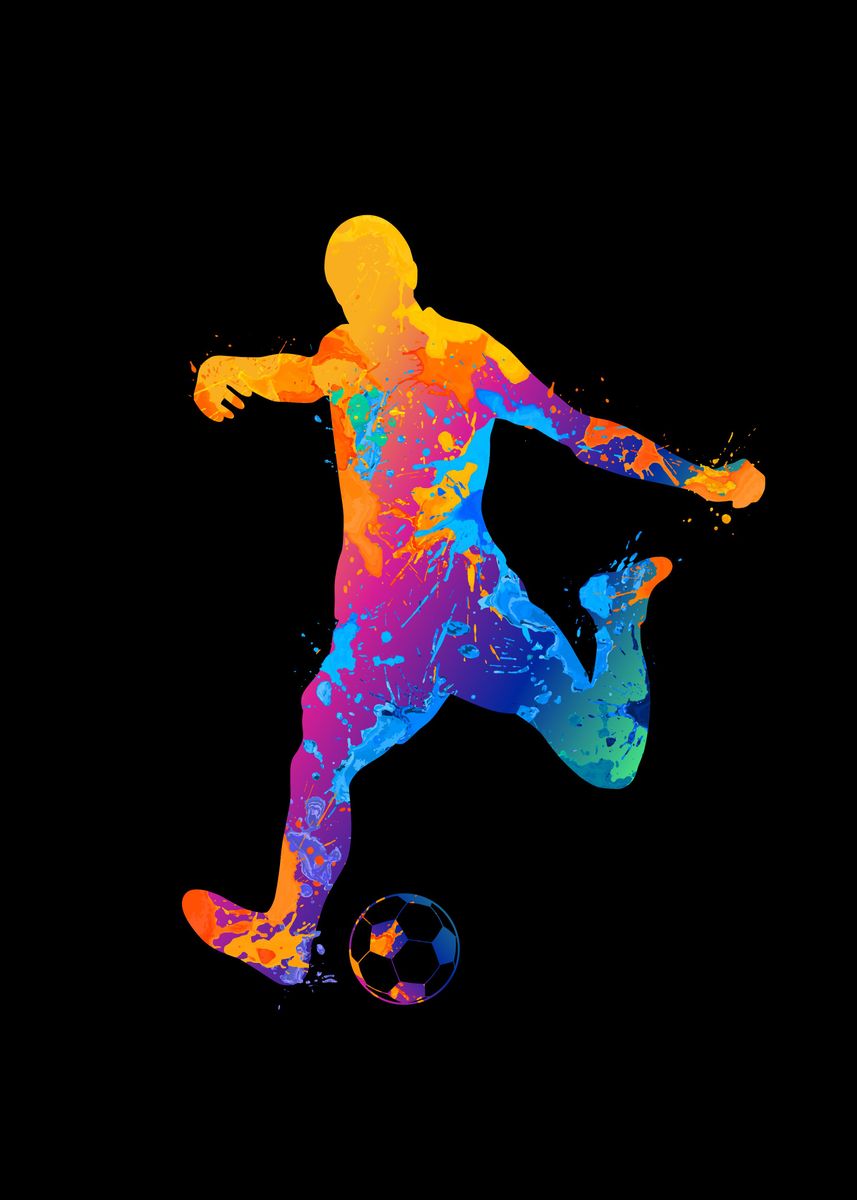 'abstract Soccer Player' Poster By Nguyen Duc Hieu 