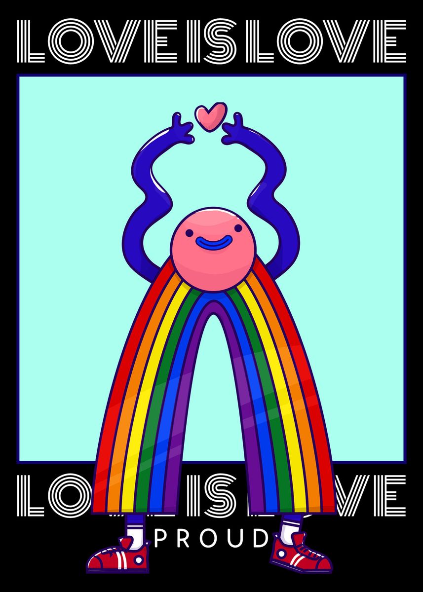 'love is love' Poster by rasyid arsalafardhlan Displate