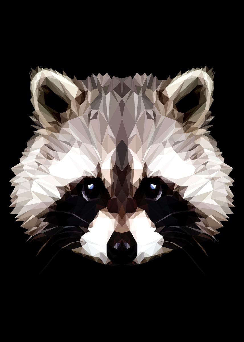 'Raccoon' Poster by dung nguyen | Displate