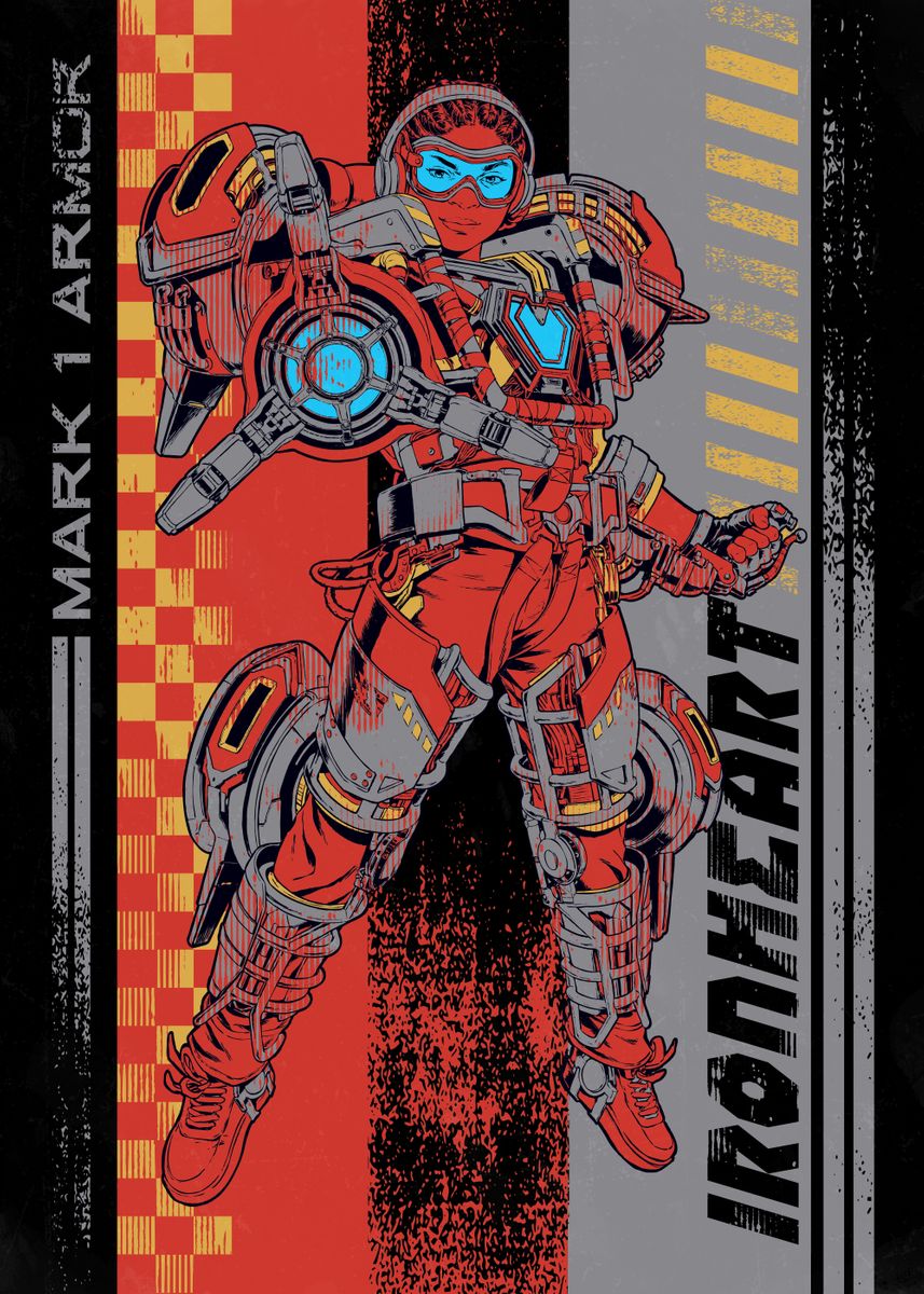 'Ironheart' Poster, picture, metal print, paint by Marvel Displate