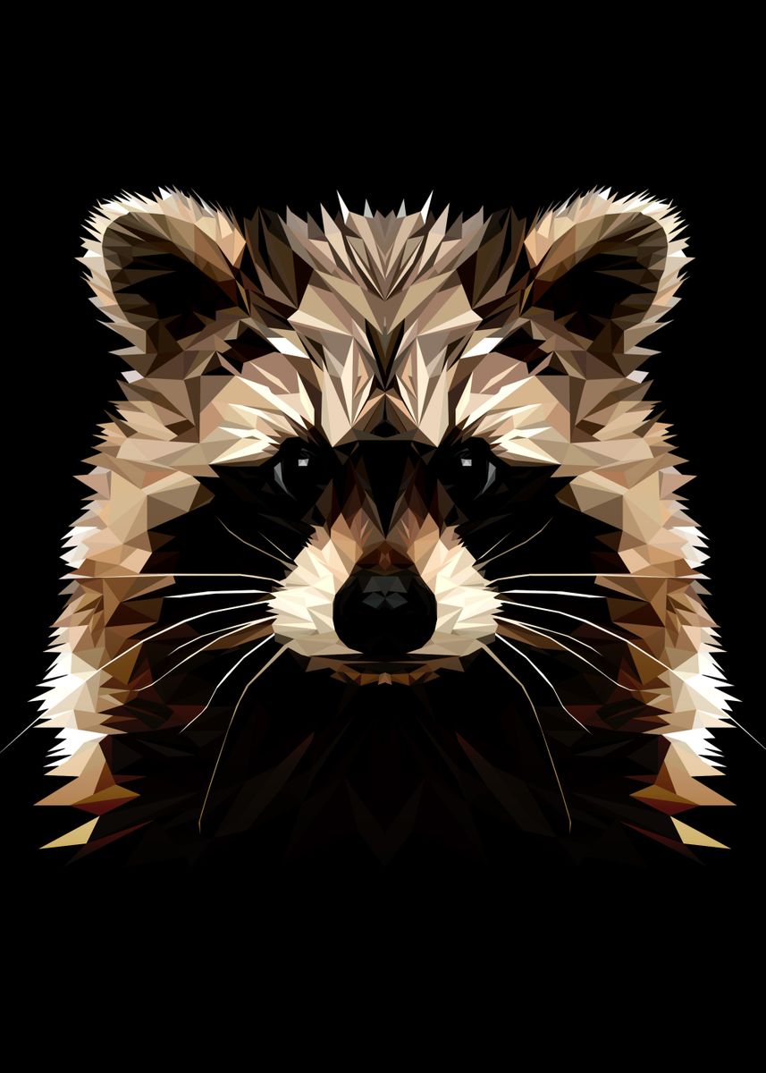 'Raccoon' Poster by dung nguyen | Displate