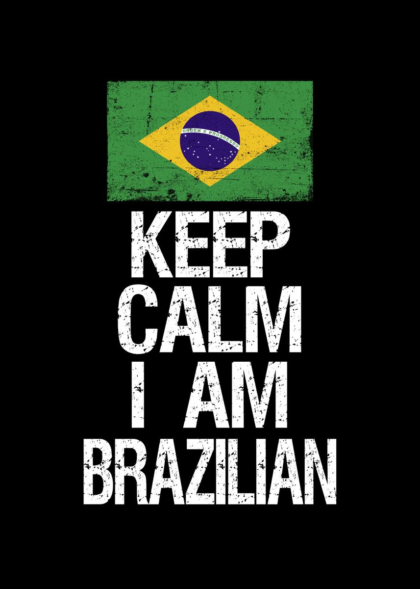 Brazil Fun Letters 'Brazilian' Poster by schmugo | Displate