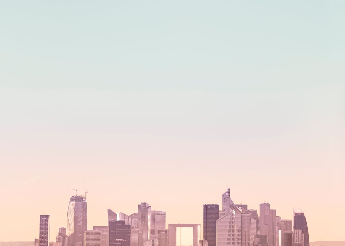 'Paris Skyline' Poster by Laura Sanchez | Displate
