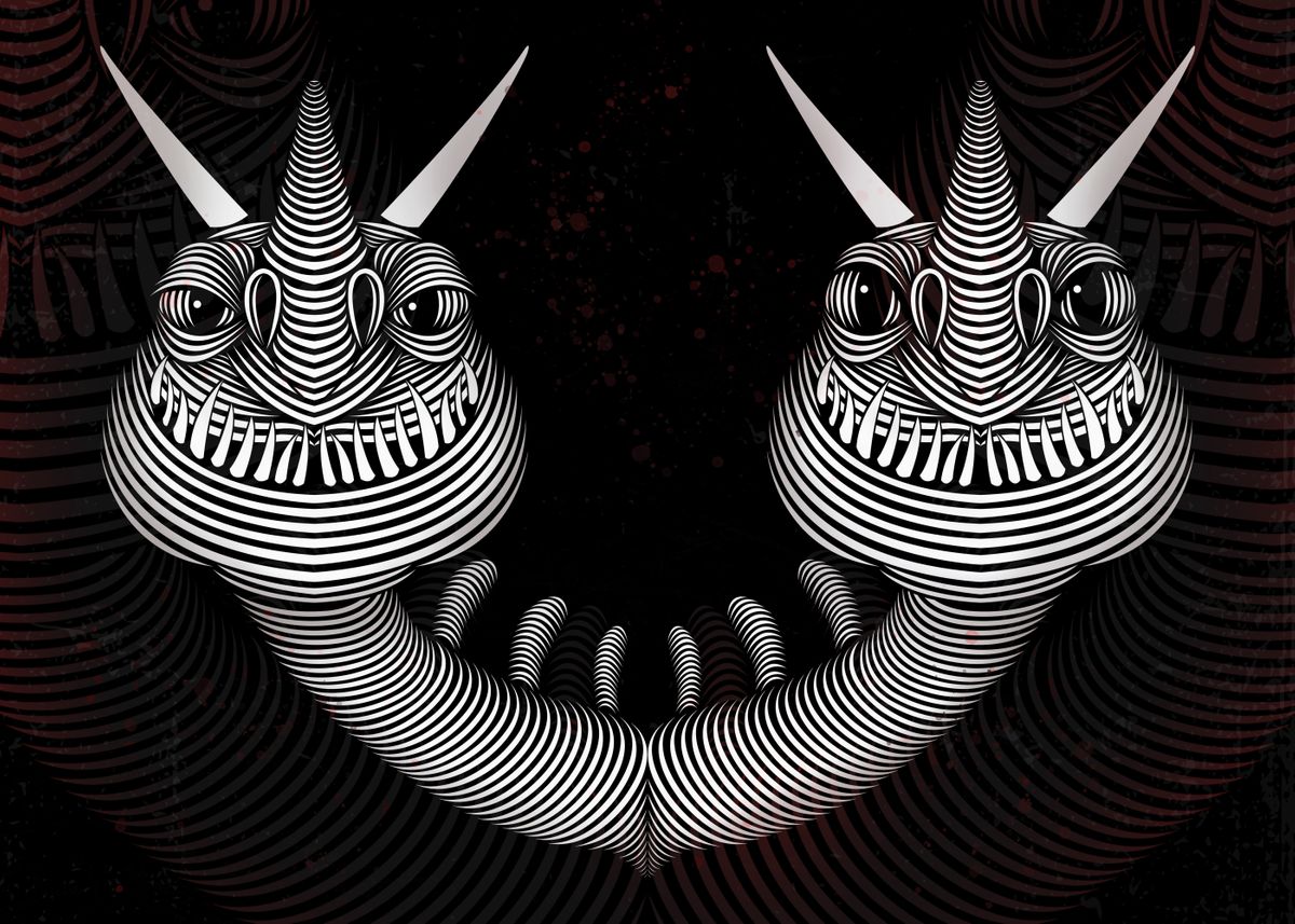 'Hideous Zippleback B&W' Poster by How To Train Your Dragon | Displate