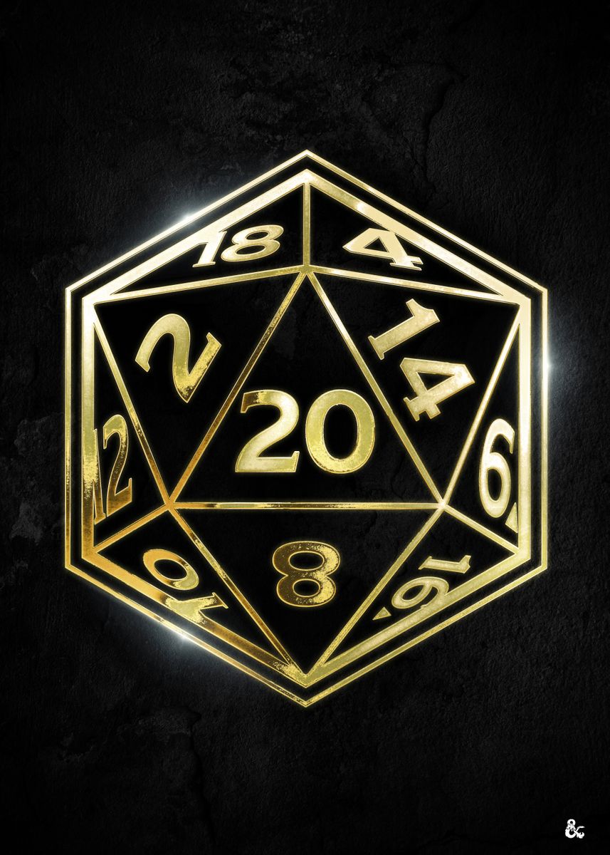 'Gold Die' Poster, picture, metal print, paint by Dungeons and Dragons ...