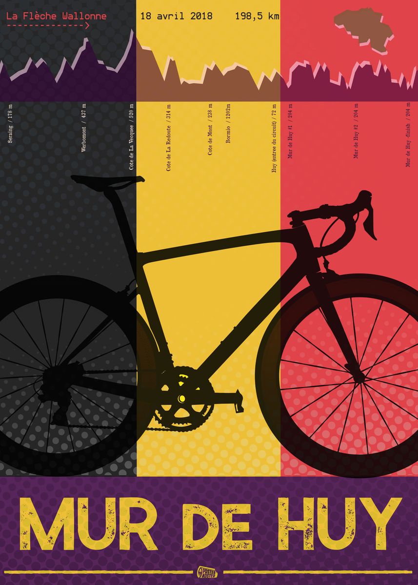 'La Fleche Wallonne' Poster by Poster Noster by Jopert Displate