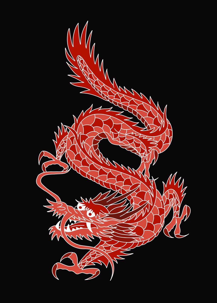 'The Red Dragon' Poster by RogueDesign | Displate