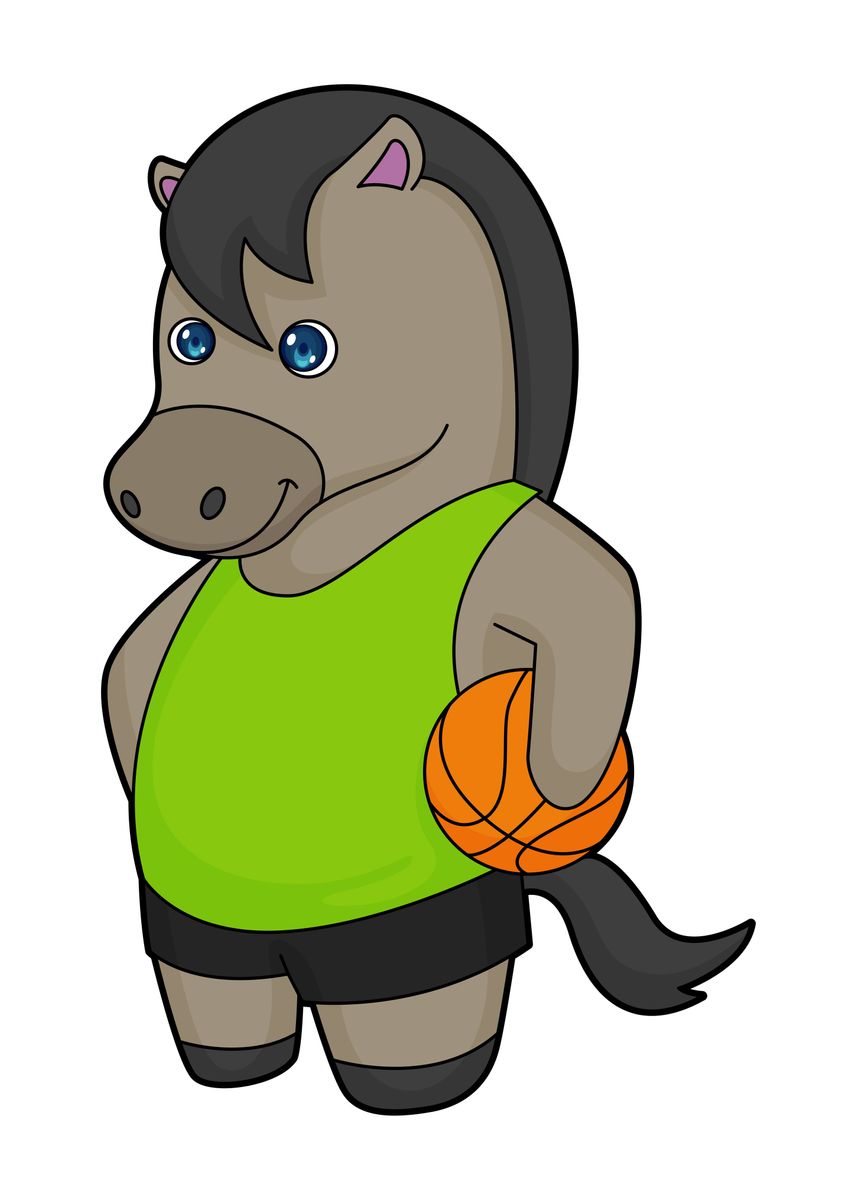 'Horse Basketball Sports' Poster by Markus Schnabel Displate