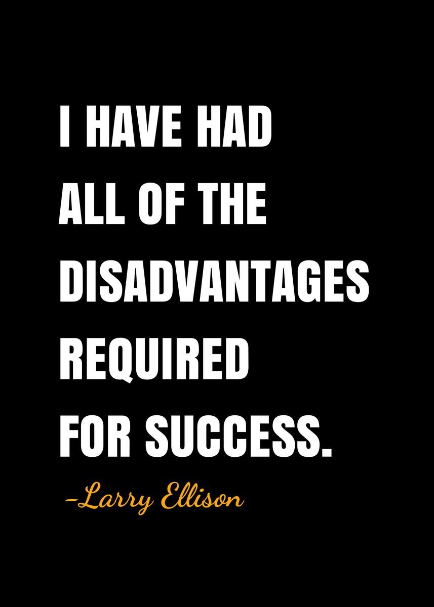 'Larry Ellison quotes ' Poster, picture, metal print, paint by DIMS