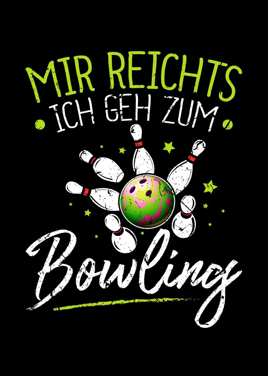 'Bowlingkugel Bowling' Poster by HumbaHarry Geitner Displate