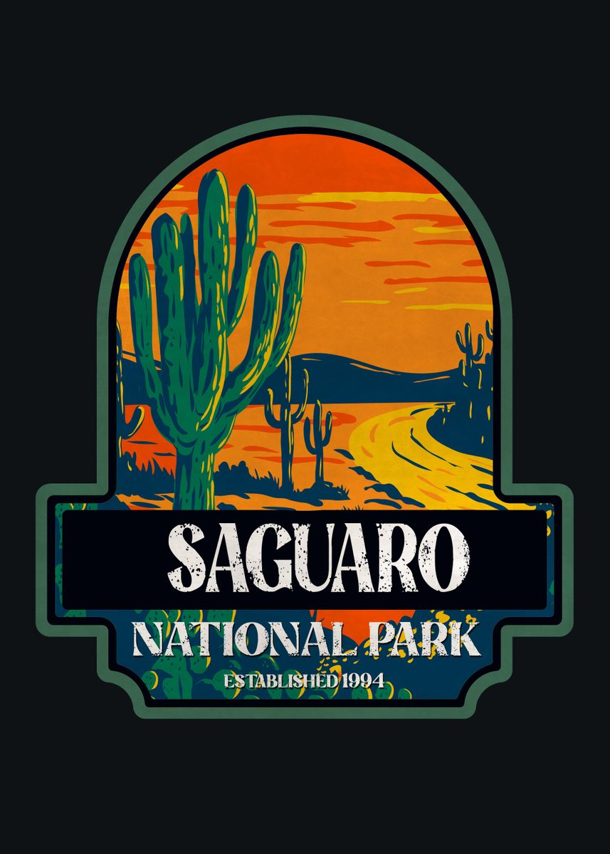&lsquo;Saguaro National Park&rsquo; Poster by XandYart | Displate