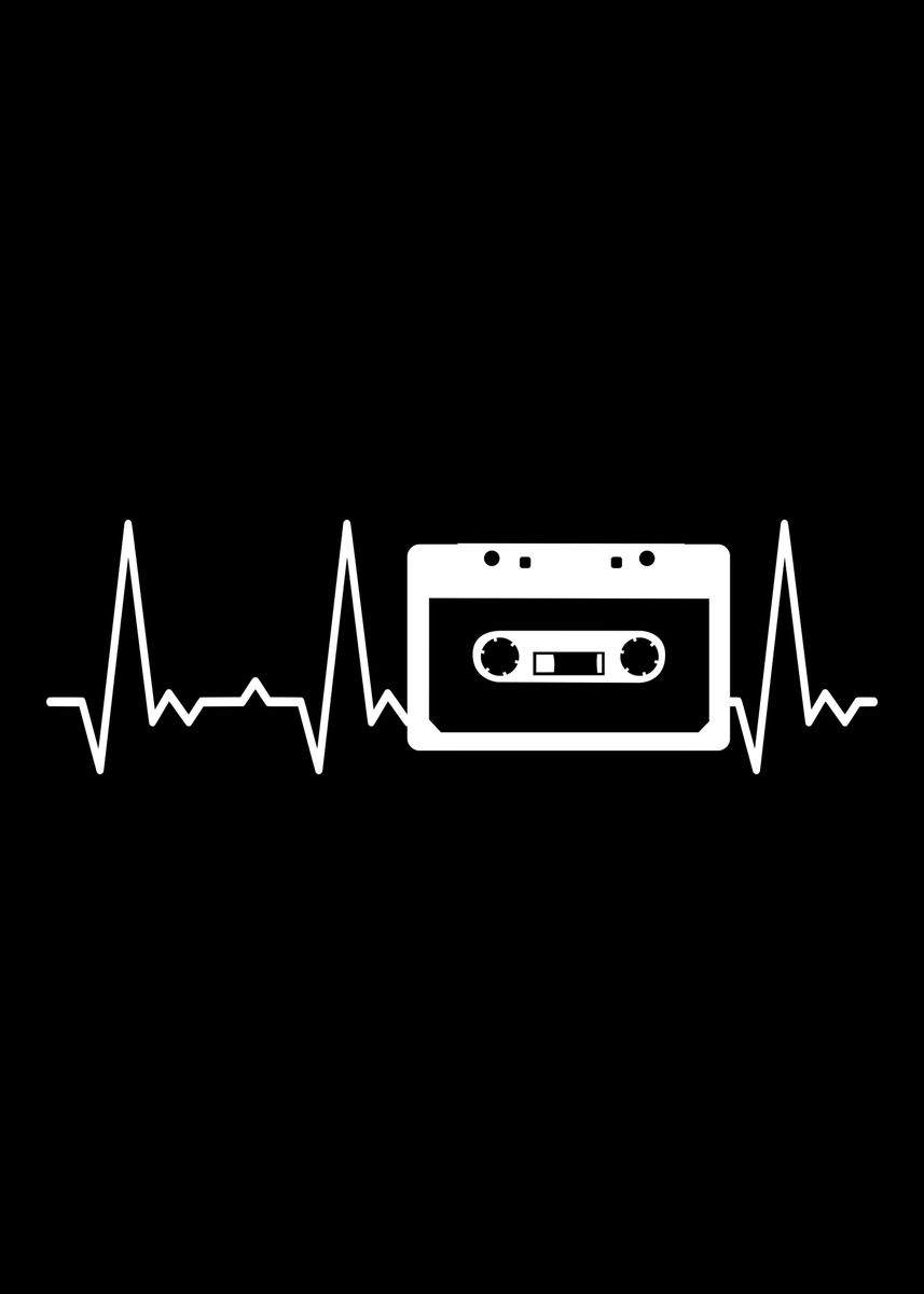 'Heartbeat Cassette Tape' Poster by royalsigns Displate