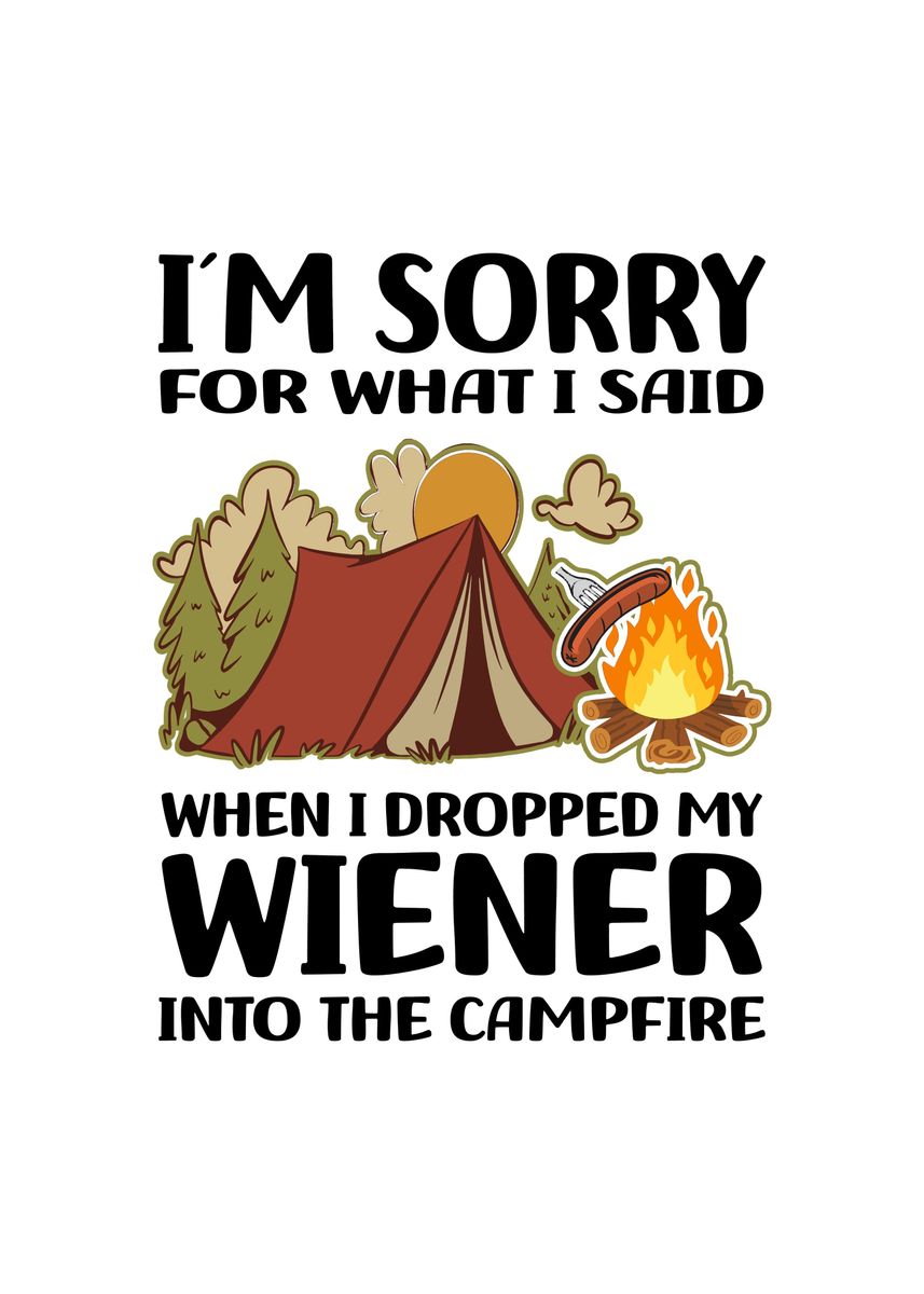 'Camping Sayings Gift Ideas' Poster by TW Design Displate