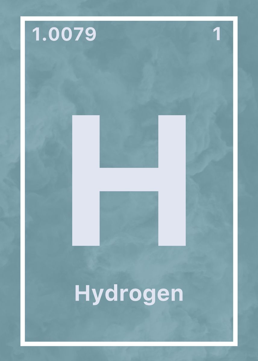 'Hydrogen' Poster, picture, metal print, paint by Tim | Displate