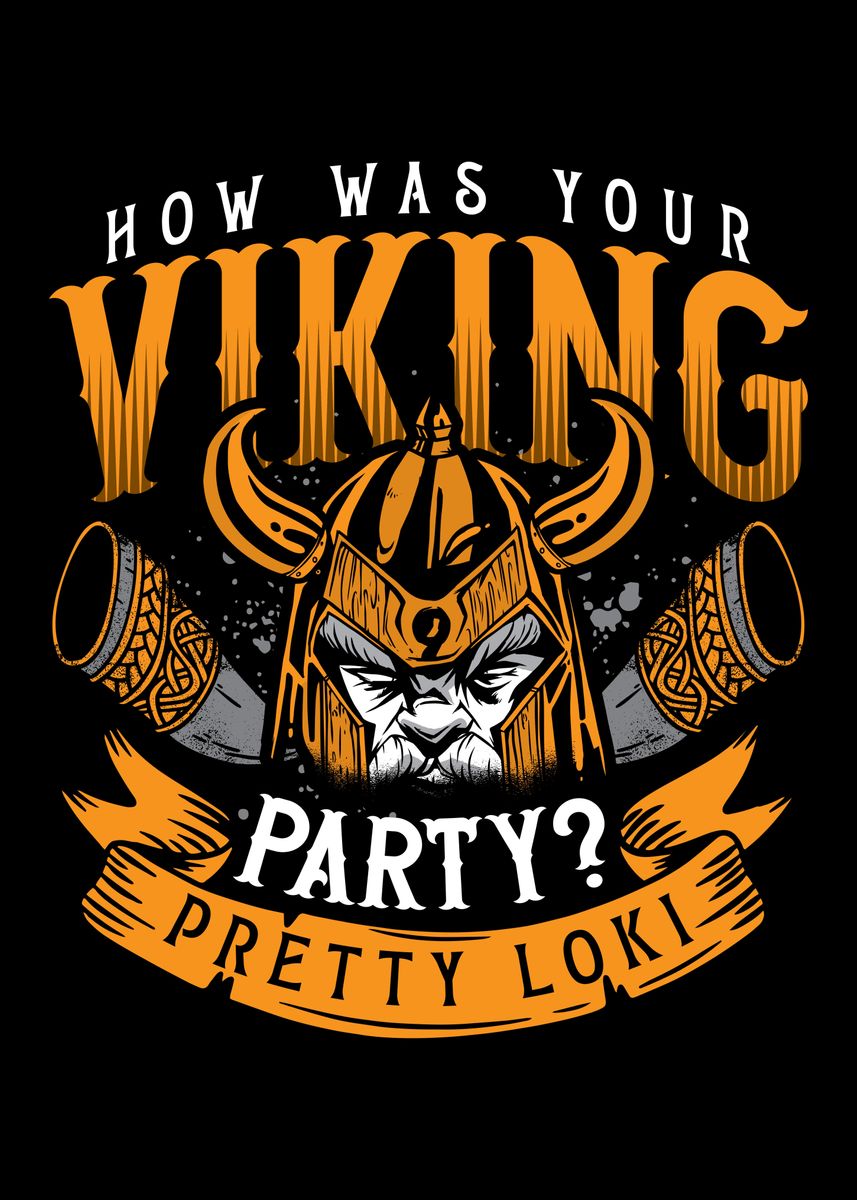 'Viking Pretty Loki' Poster, picture, metal print, paint by XUL Design ...