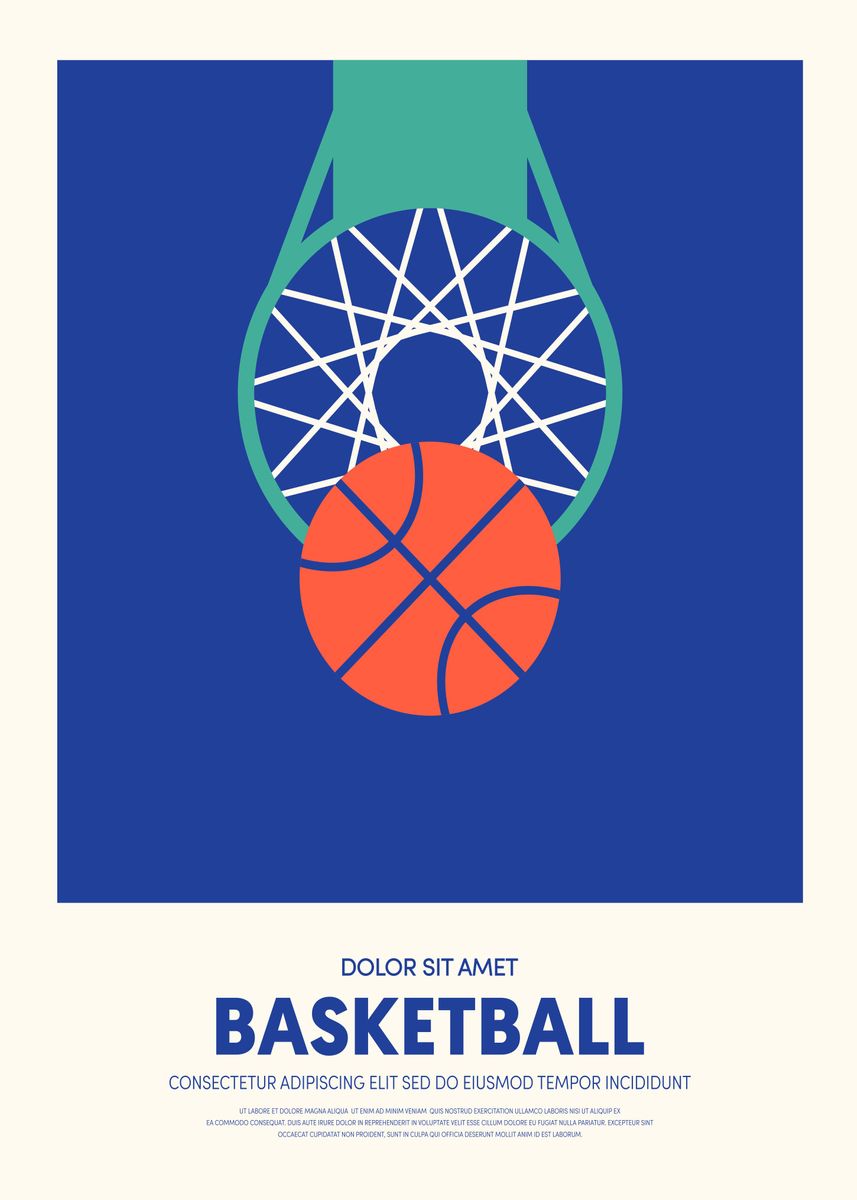 'Basketball' Poster by David Pup | Displate