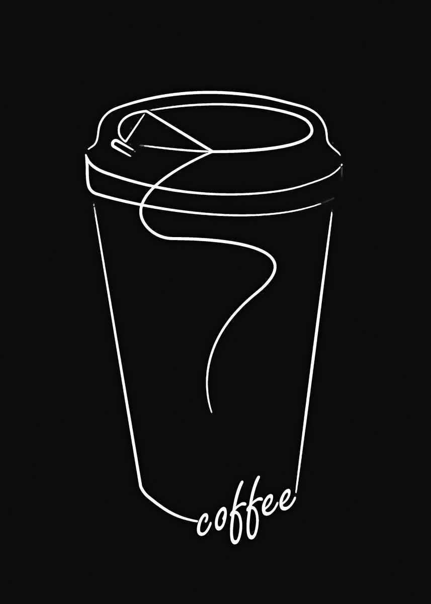 'simple is coffee' Poster, picture, metal print, paint by KROCKNER YR. Displate