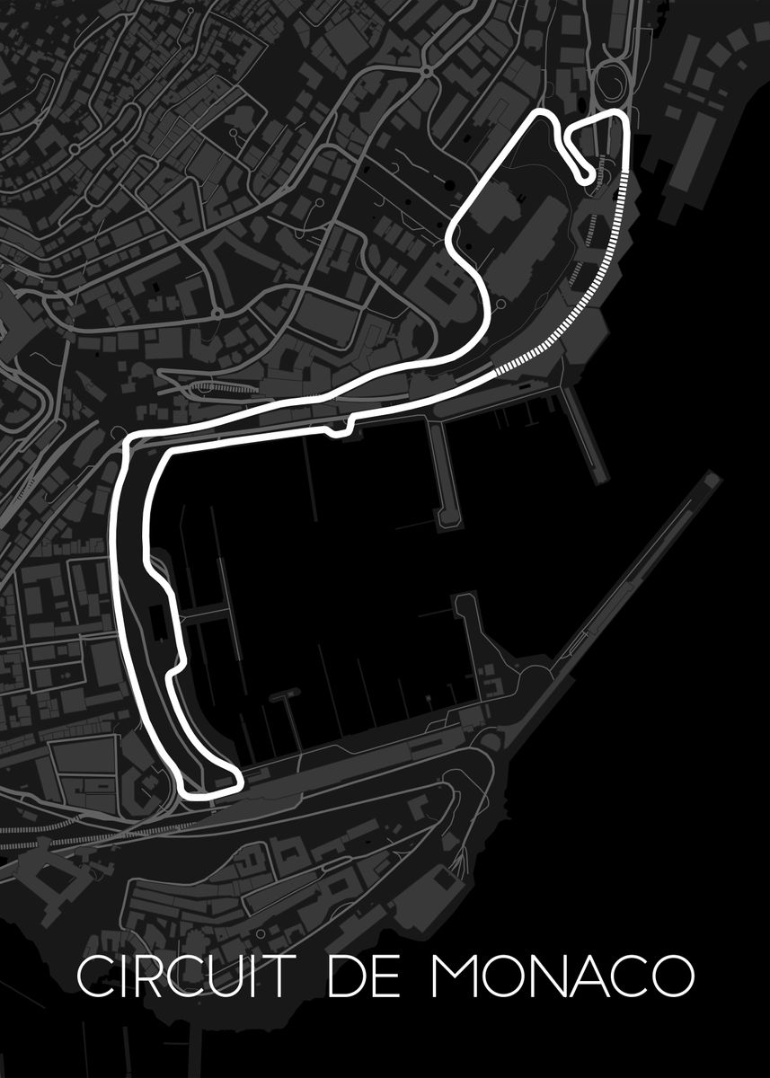  circuit de monaco poster picture metal print paint by sam kal