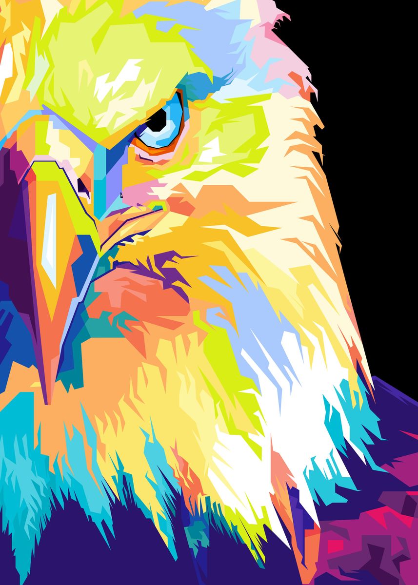 'eagle pop art' Poster, picture, metal print, paint by NDesign | Displate