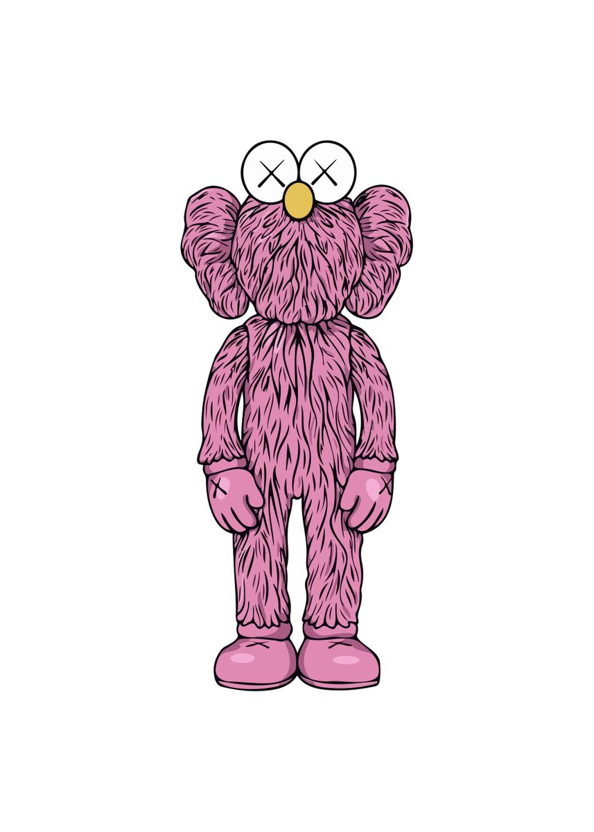 Kaws Pink Doll Monster' Poster, picture, metal print, paint by Pop