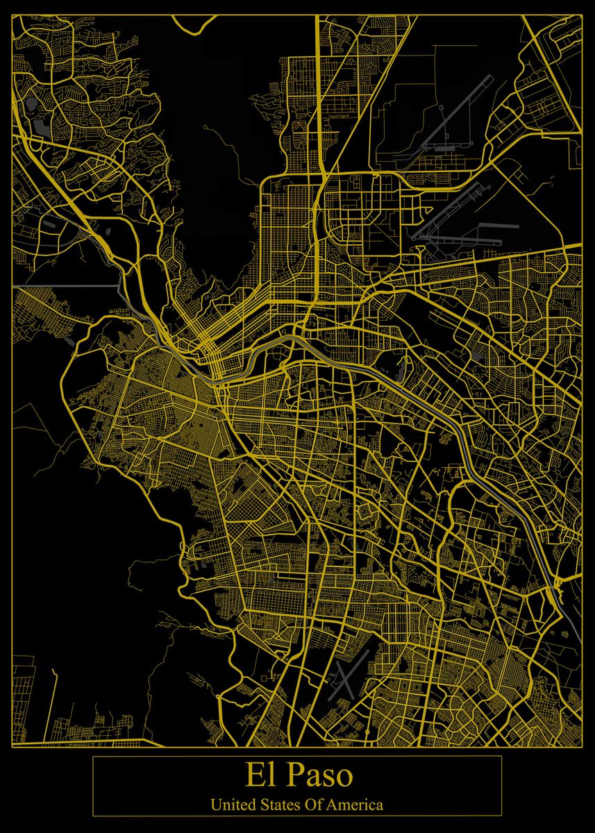 'El Paso USA' Poster by Zake Yonkou | Displate