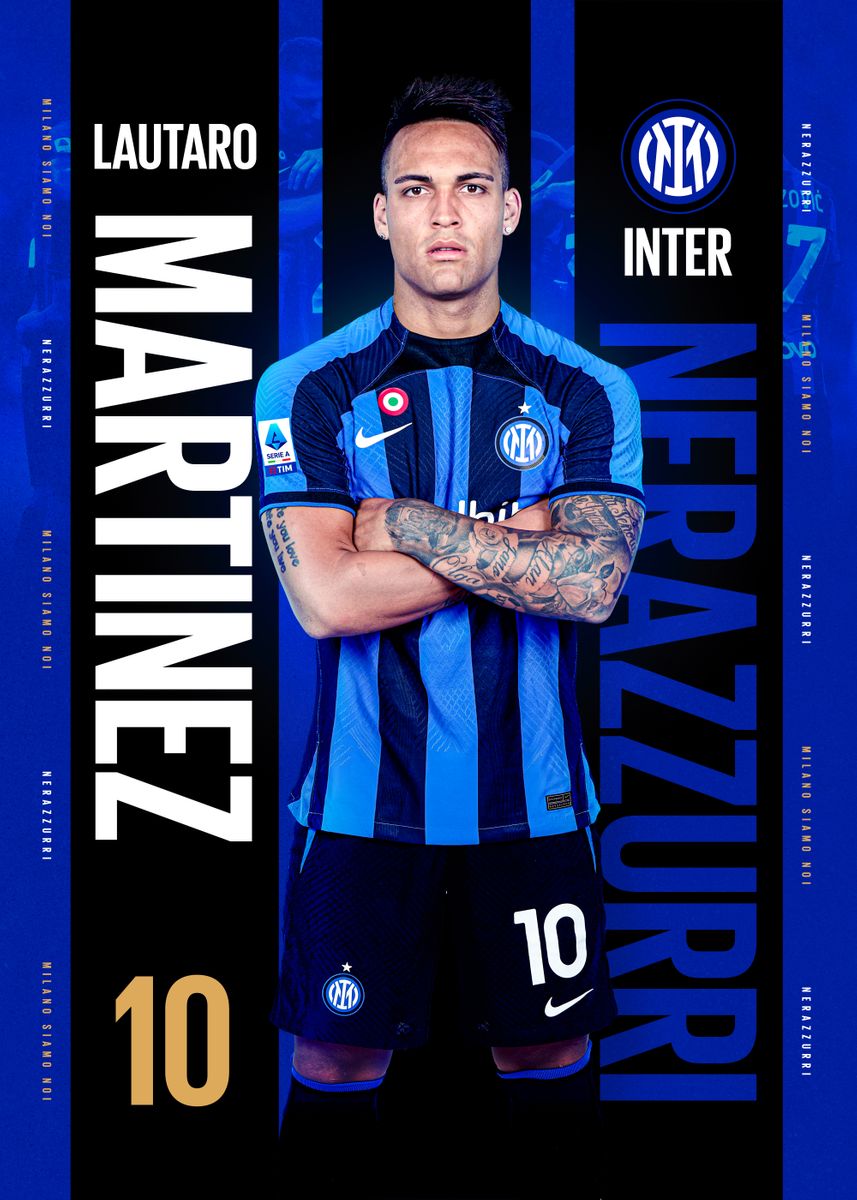 Lautaro Martinez' Poster, picture, metal print, paint by Inter Milan