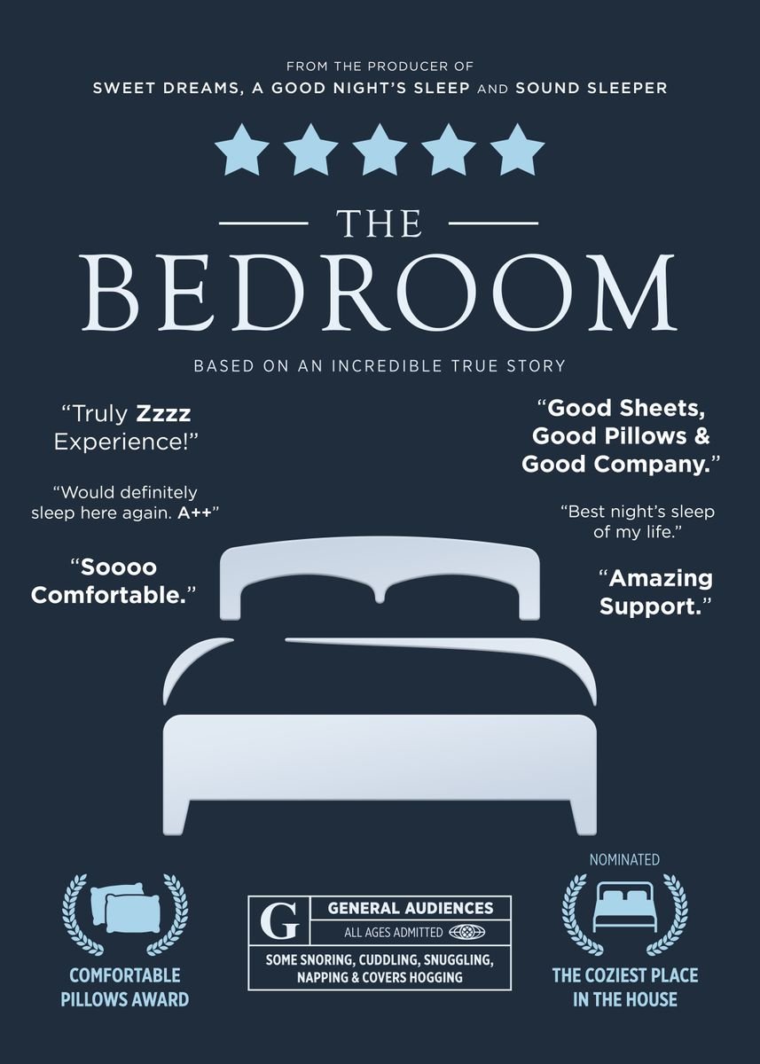 'The Bedroom Movie Poster' Poster, picture, metal print, paint by 84PixelDesign Displate