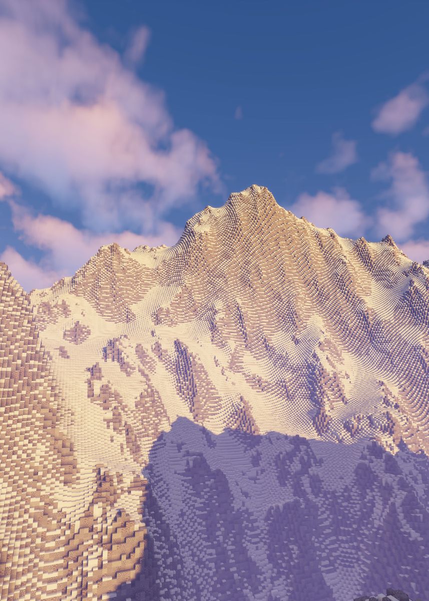 'Minecraft Mountains' Poster, picture, metal print, paint by sumsar02 ...