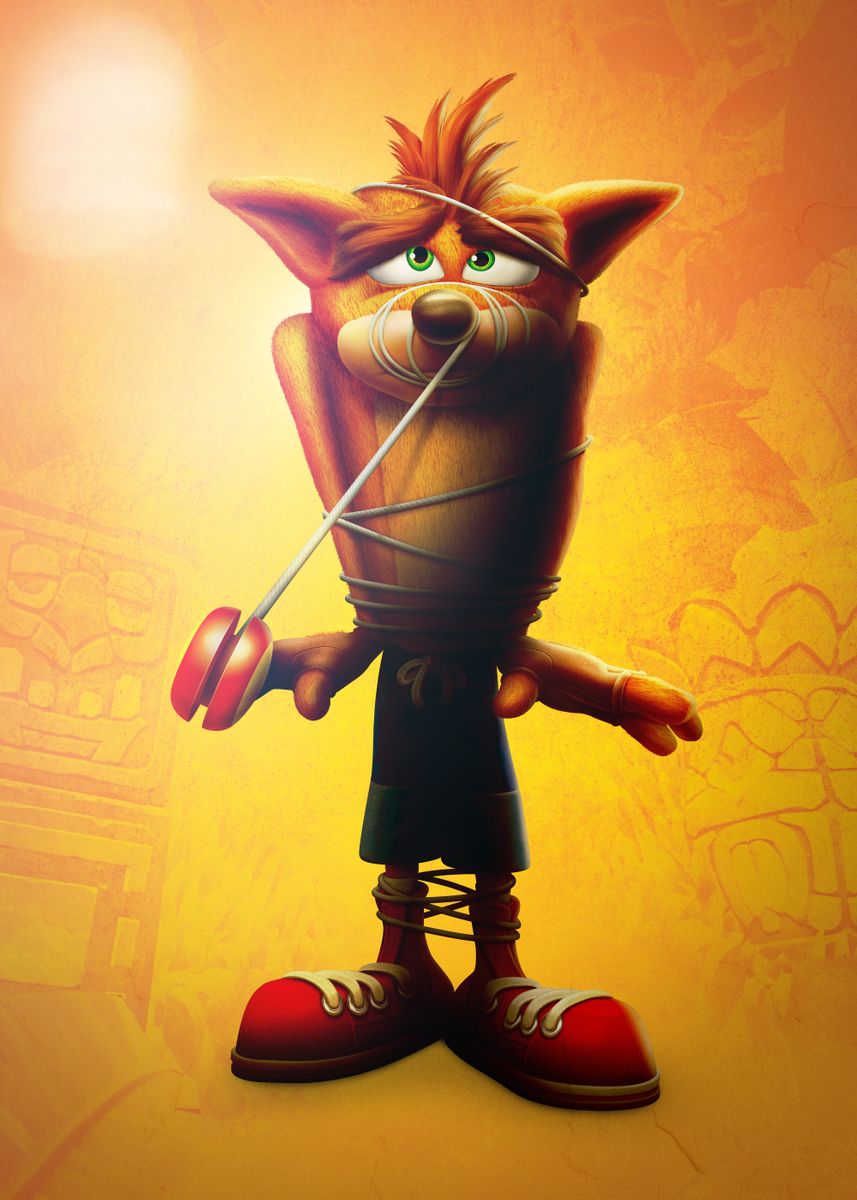 'Crash Yoyo' Poster, picture, metal print, paint by Crash Bandicoot