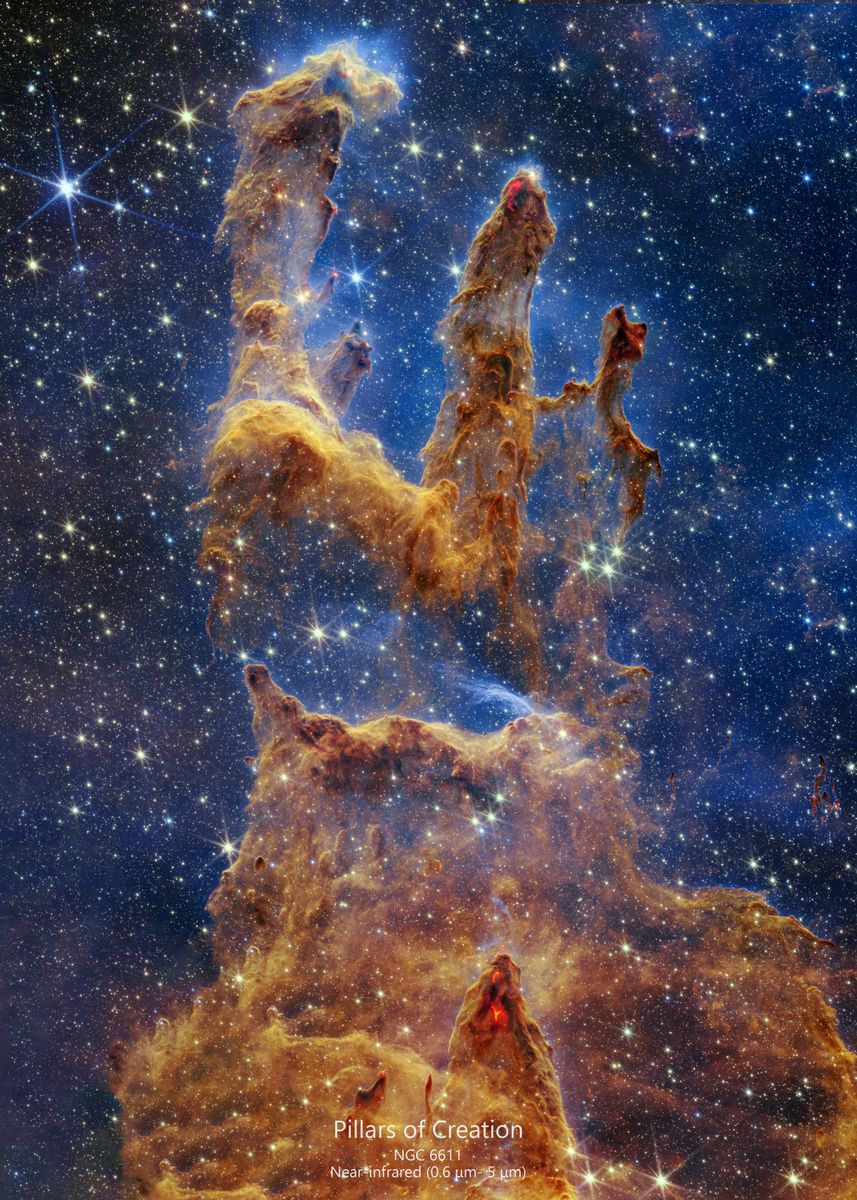 'Pillars of Creation' Poster, picture, metal print, paint by Galaxy