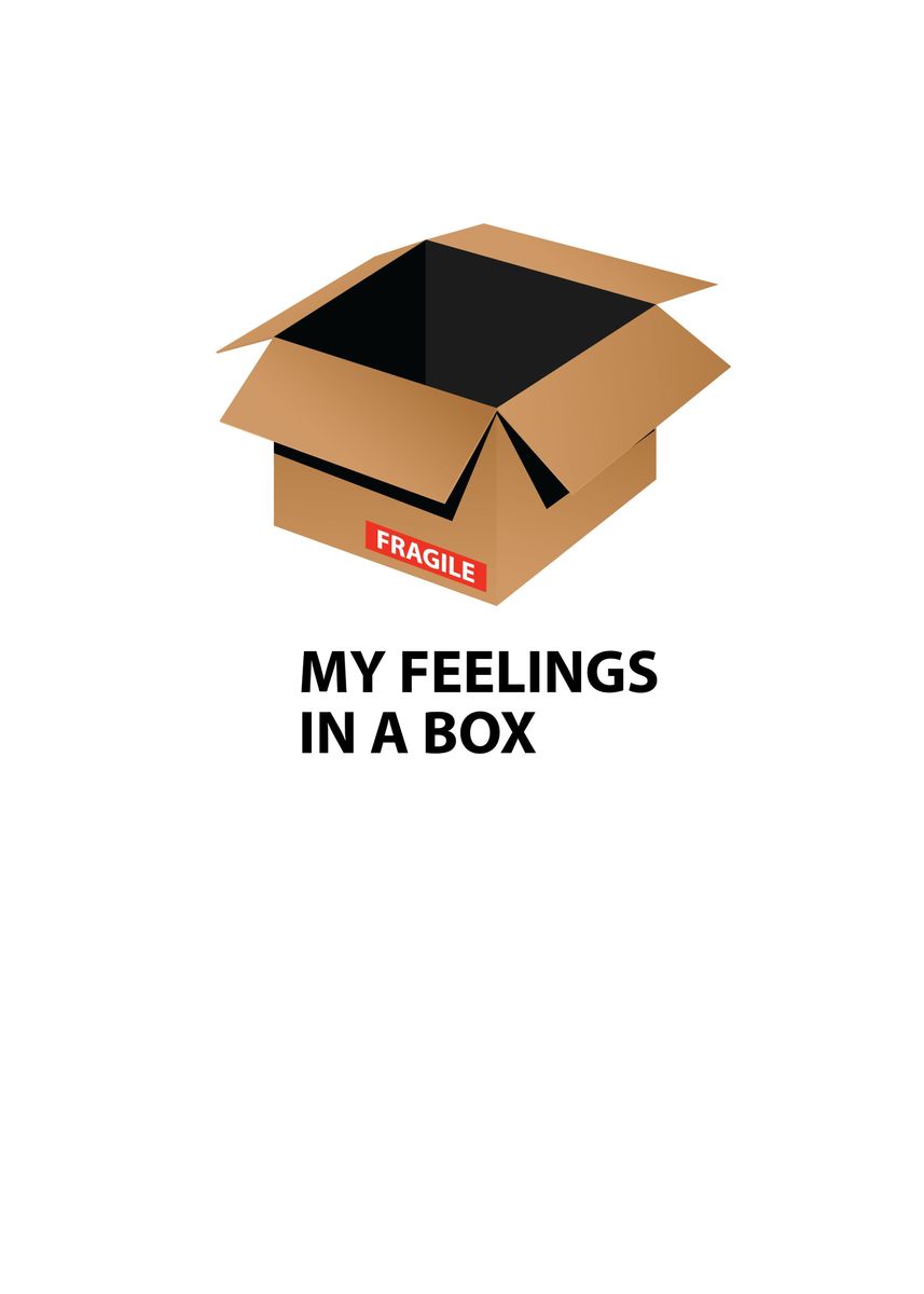'My feelings in a box' Poster by bananadesign | Displate