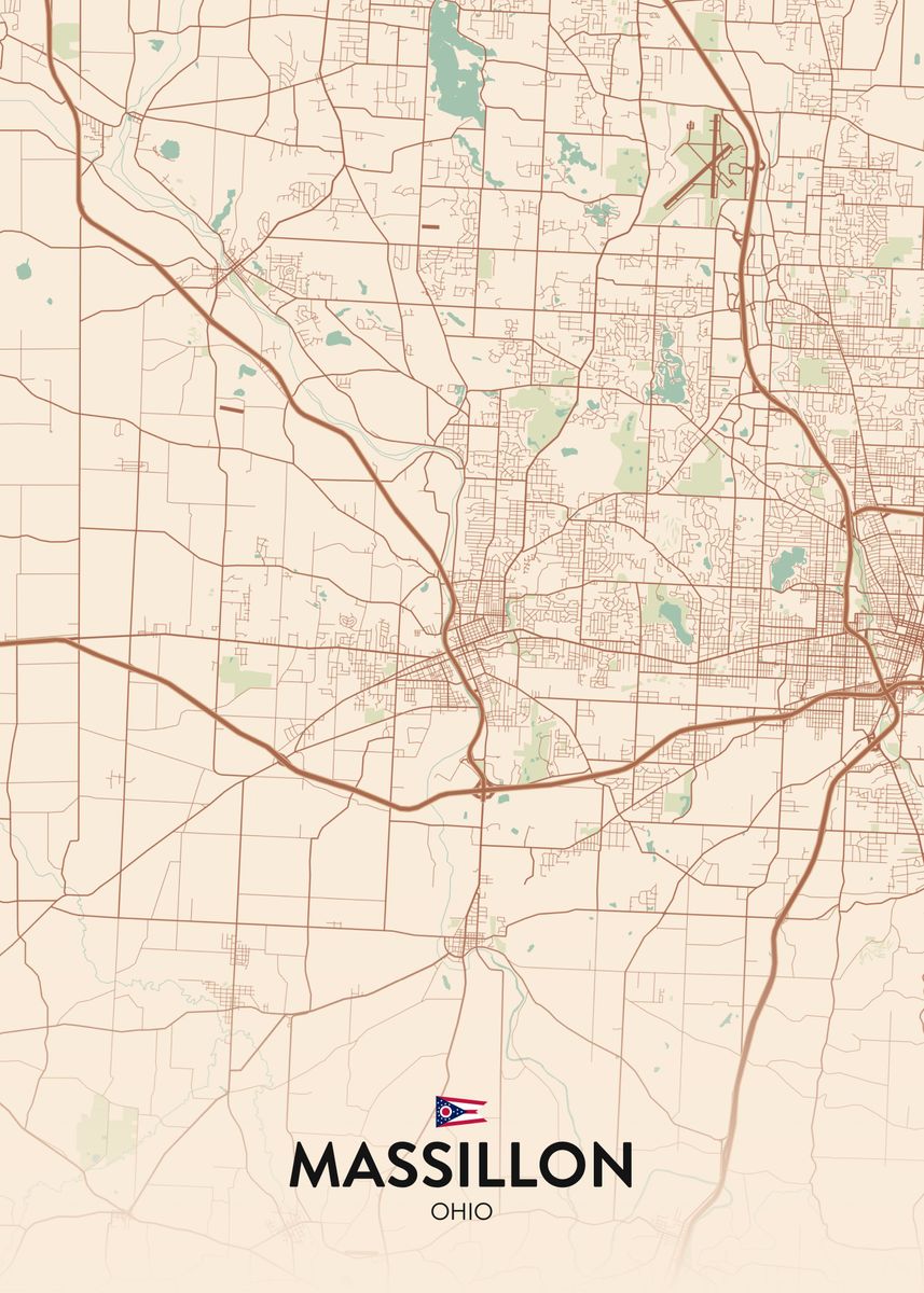 'Massillon OH' Poster by IMR Designs | Displate