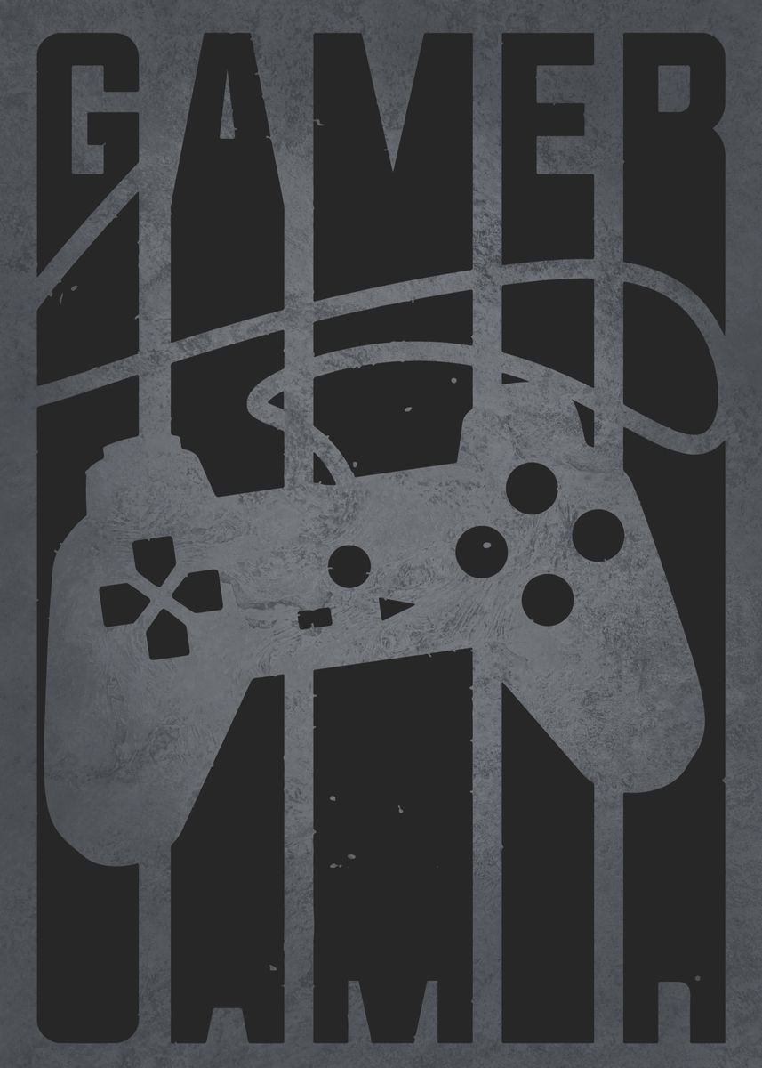 'GAMER Controller' Poster, picture, metal print, paint by GOHAN | Displate