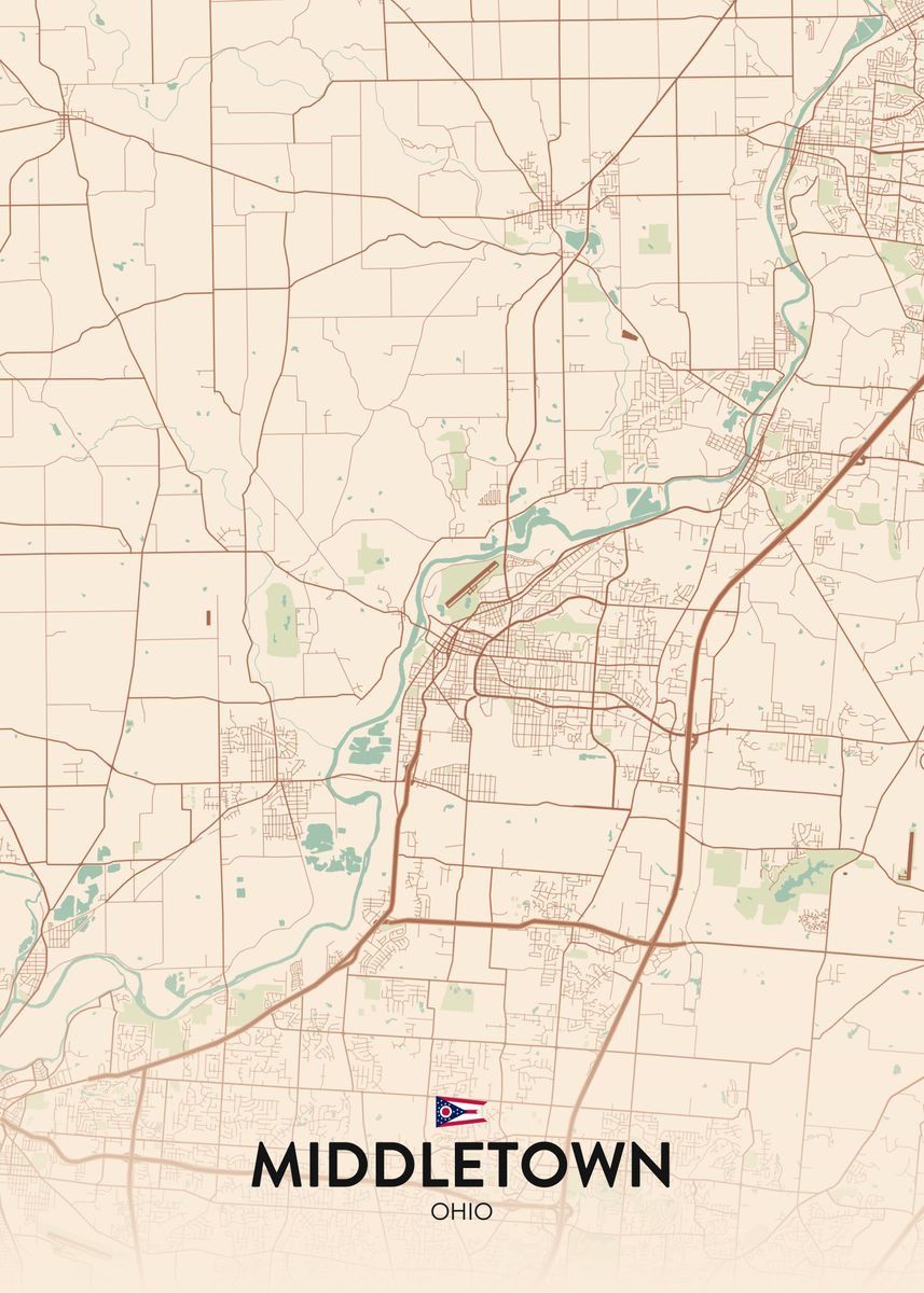 'Middletown OH' Poster by IMR Designs Displate