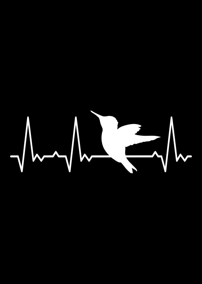 'Heartbeat Hummingbird' Poster by royalsigns Displate