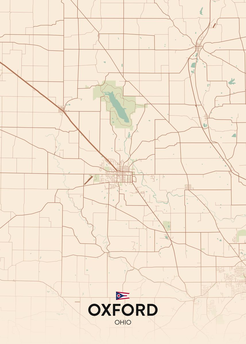 'Oxford OH' Poster by IMR Designs Displate